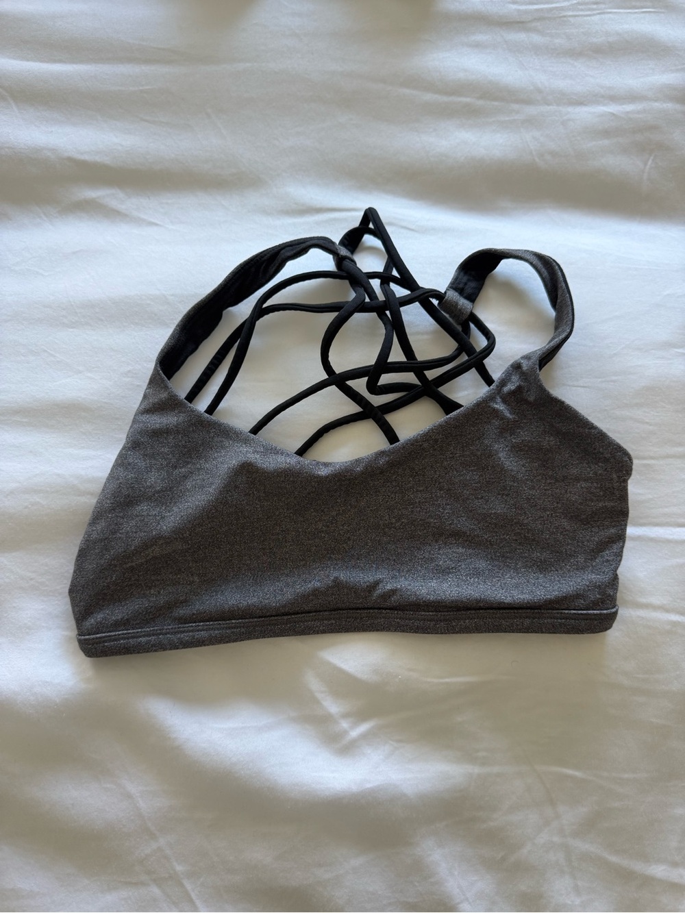 lululemon athletica Dark Charcoal Strappy Sports Bra